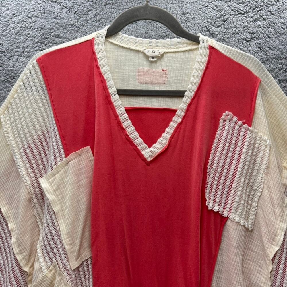 Pol Small Oversized Multi-Textured Boho Top Patch… - image 5